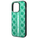 Karl Lagerfeld KLHCP14LPGKLSKN iPhone 14 Pro 6,1" hardcase zielony/green Monogram Stripe