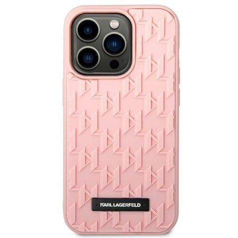 Karl Lagerfeld KLHCP14LRUPKLPP iPhone 14 Pro 6,1" hardcase różowy/pink 3D Monogram