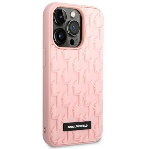 Karl Lagerfeld KLHCP14LRUPKLPP iPhone 14 Pro 6,1" hardcase różowy/pink 3D Monogram