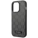 Karl Lagerfeld KLHCP14LSAKLHPG iPhone 14 Pro 6,1" hardcase szary/grey Saffiano Mono Metal Logo