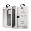 Karl Lagerfeld KLHCP14LSAKLHPG iPhone 14 Pro 6,1" hardcase szary/grey Saffiano Mono Metal Logo