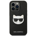 Karl Lagerfeld KLHCP14LSAPCHK iPhone 14 Pro 6,1" hardcase czarny/black Saffiano Choupette Head Patch