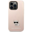 Karl Lagerfeld KLHCP14LSLCTPI iPhone 14 Pro 6,1" hardcase jasnoróżowy/light pink Silicone Choupette Body