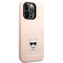 Karl Lagerfeld KLHCP14LSLCTPI iPhone 14 Pro 6,1" hardcase jasnoróżowy/light pink Silicone Choupette Body