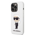 Karl Lagerfeld KLHCP14LSNIKBCH iPhone 14 Pro 6,1" hardcase biały/white Silicone Ikonik