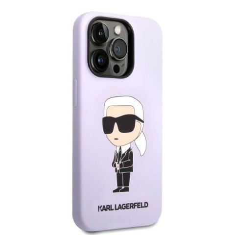 Karl Lagerfeld KLHCP14LSNIKBCU iPhone 14 Pro 6,1" hardcase purpurowy/purple Silicone Ikonik