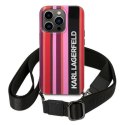 Karl Lagerfeld KLHCP14LSTSTP iPhone 14 Pro 6,1" hardcase różowy/pink Color Stripes Strap