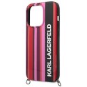 Karl Lagerfeld KLHCP14LSTSTP iPhone 14 Pro 6,1" hardcase różowy/pink Color Stripes Strap