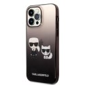 Karl Lagerfeld KLHCP14LTGKCK iPhone 14 Pro 6,1" hardcase czarny/black Gradient Ikonik Karl & Choupette