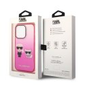 Karl Lagerfeld KLHCP14LTGKCP iPhone 14 Pro 6,1" hardcase różowy/pink Gradient Ikonik Karl & Choupette