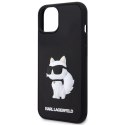 Karl Lagerfeld KLHCP14M3DRKHNK iPhone 14 Plus 6.7" czarny/black hardcase Rubber Choupette 3D