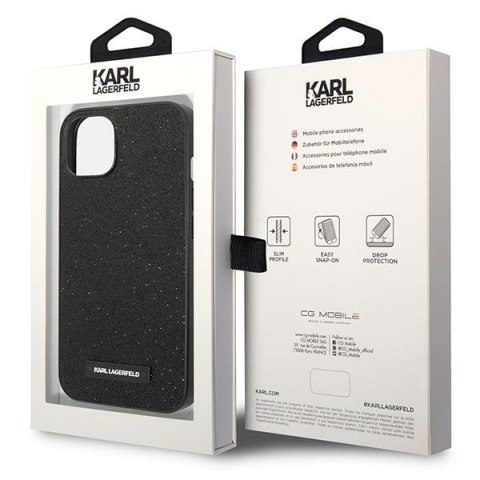 Karl Lagerfeld KLHCP14MG2ELK iPhone 14 Plus 6,7" hardcase czarny/black Glitter Plaque Logo