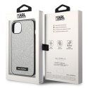 Karl Lagerfeld KLHCP14MG2ELS iPhone 14 Plus 6,7" hardcase srebrny/silver Glitter Plaque Logo