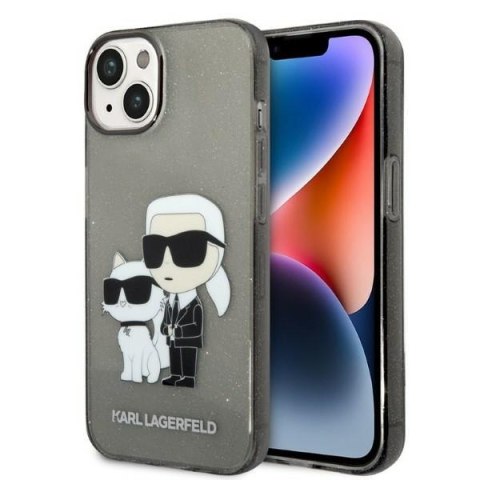 Karl Lagerfeld KLHCP14MHNKCTGK iPhone 14 Plus 6,7" czarny/black hardcase Gliter Karl&Choupette