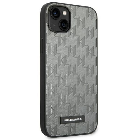 Karl Lagerfeld KLHCP14MSAKLHPG iPhone 14 Plus 6,7" hardcase szary/grey Saffiano Mono Metal Logo