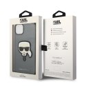 Karl Lagerfeld KLHCP14MSAPKHG iPhone 14 Plus 6,7" srebrny/silver hardcase Saffiano Karl`s Head Patch