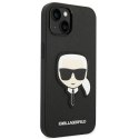 Karl Lagerfeld KLHCP14MSAPKHK iPhone 14 Plus 6,7" czarny/black hardcase Saffiano Karl`s Head Patch