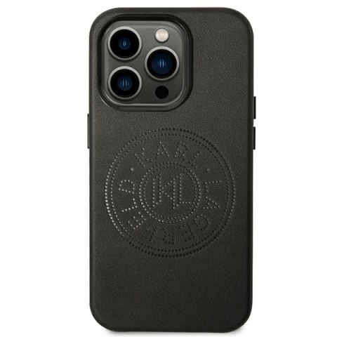 Karl Lagerfeld KLHCP14XFWHK iPhone 14 Pro Max 6,7" hardcase czarny/black Leather Perforated Logo