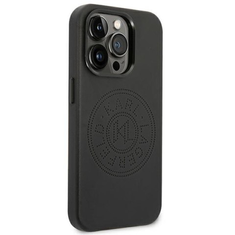 Karl Lagerfeld KLHCP14XFWHK iPhone 14 Pro Max 6,7" hardcase czarny/black Leather Perforated Logo