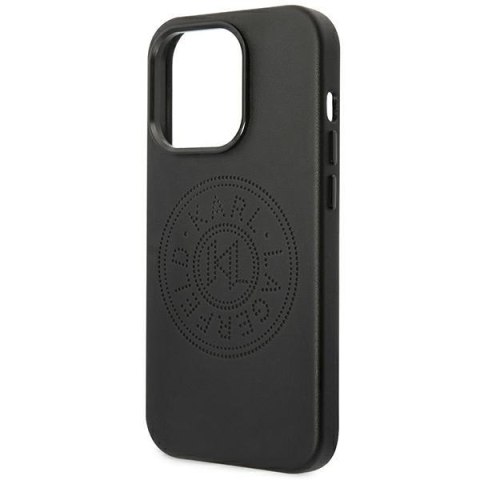 Karl Lagerfeld KLHCP14XFWHK iPhone 14 Pro Max 6,7" hardcase czarny/black Leather Perforated Logo