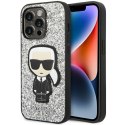 Karl Lagerfeld KLHCP14XGFKPG iPhone 14 Pro Max 6,7" hardcase srebrny/silver Glitter Flakes Ikonik