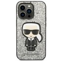 Karl Lagerfeld KLHCP14XGFKPG iPhone 14 Pro Max 6,7" hardcase srebrny/silver Glitter Flakes Ikonik