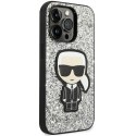 Karl Lagerfeld KLHCP14XGFKPG iPhone 14 Pro Max 6,7" hardcase srebrny/silver Glitter Flakes Ikonik