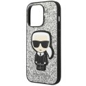 Karl Lagerfeld KLHCP14XGFKPG iPhone 14 Pro Max 6,7" hardcase srebrny/silver Glitter Flakes Ikonik