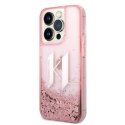 Karl Lagerfeld KLHCP14XLBKLCP iPhone 14 Pro Max 6,7" różowy/pink hardcase Liquid Glitter Big KL