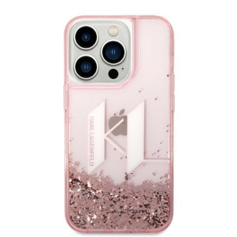 Karl Lagerfeld KLHCP14XLBKLCP iPhone 14 Pro Max 6,7" różowy/pink hardcase Liquid Glitter Big KL