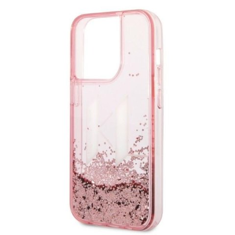 Karl Lagerfeld KLHCP14XLBKLCP iPhone 14 Pro Max 6,7" różowy/pink hardcase Liquid Glitter Big KL