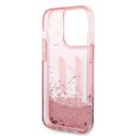 Karl Lagerfeld KLHCP14XLBKLCP iPhone 14 Pro Max 6,7" różowy/pink hardcase Liquid Glitter Big KL