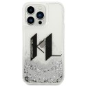 Karl Lagerfeld KLHCP14XLBKLCS iPhone 14 Pro Max 6,7" srebrny/silver hardcase Liquid Glitter Big KL