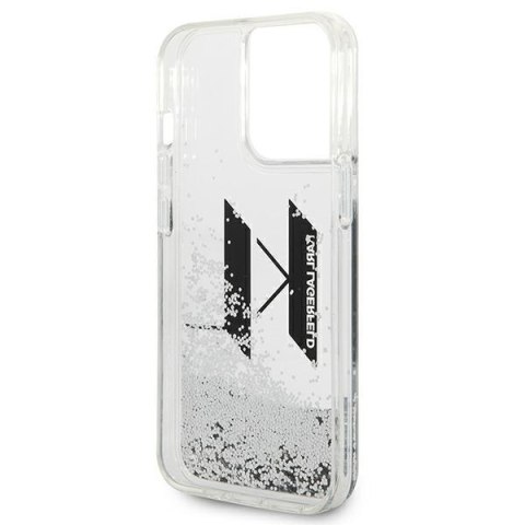 Karl Lagerfeld KLHCP14XLBKLCS iPhone 14 Pro Max 6,7" srebrny/silver hardcase Liquid Glitter Big KL