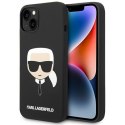 Karl Lagerfeld KLHCP14MSLKHBK iPhone 14 Plus 6,7" hardcase czarny/black Silicone Karl`s Head