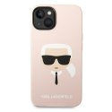 Karl Lagerfeld KLHCP14MSLKHLP iPhone 14 Plus 6,7" hardcase różowy/pink Silicone Karl`s Head