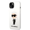 Karl Lagerfeld KLHCP14MSNIKBCH iPhone 14 Plus 6,7" hardcase biały/white Silicone Ikonik