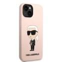 Karl Lagerfeld KLHCP14MSNIKBCP iPhone 14 Plus 6,7" hardcase różowy/pink Silicone Ikonik