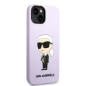 Karl Lagerfeld KLHCP14MSNIKBCU iPhone 14 Plus 6,7" hardcase purpurowy/purple Silicone Ikonik