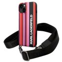 Karl Lagerfeld KLHCP14MSTSTP iPhone 14 Plus 6,7" hardcase różowy/pink Color Stripes Strap