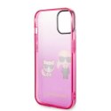 Karl Lagerfeld KLHCP14MTGKCP iPhone 14 Plus 6,7" hardcase różowy/pink Gradient Ikonik Karl & Choupette