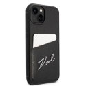 Karl Lagerfeld KLHCP14SCSSK iPhone 14 6,1" hardcase czarny/black Signature Logo Cardslot