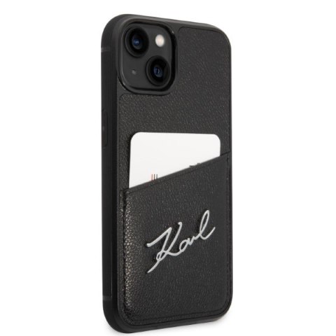 Karl Lagerfeld KLHCP14SCSSK iPhone 14 6,1" hardcase czarny/black Signature Logo Cardslot