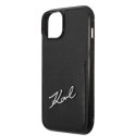 Karl Lagerfeld KLHCP14SCSSK iPhone 14 6,1" hardcase czarny/black Signature Logo Cardslot