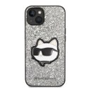 Karl Lagerfeld KLHCP14SG2CPS iPhone 14 6,1" srebrny/silver hardcase Glitter Choupette Patch