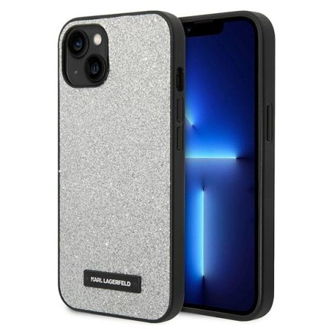 Karl Lagerfeld KLHCP14SG2ELS iPhone 14 6,1" hardcase srebrny/silver Glitter Plaque Logo