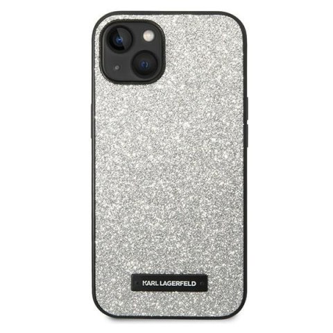 Karl Lagerfeld KLHCP14SG2ELS iPhone 14 6,1" hardcase srebrny/silver Glitter Plaque Logo