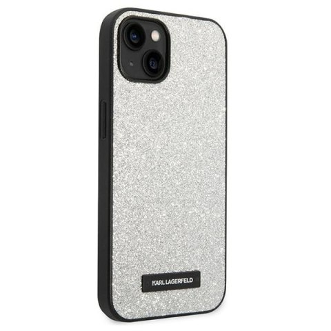Karl Lagerfeld KLHCP14SG2ELS iPhone 14 6,1" hardcase srebrny/silver Glitter Plaque Logo