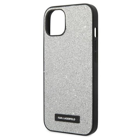 Karl Lagerfeld KLHCP14SG2ELS iPhone 14 6,1" hardcase srebrny/silver Glitter Plaque Logo