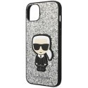 Karl Lagerfeld KLHCP14SGFKPG iPhone 14 6,1" hardcase srebrny/silver Glitter Flakes Ikonik